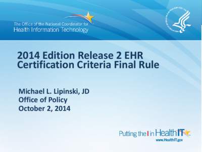 2014 Edition Release 2 EHR Certification Criteria Final Rule