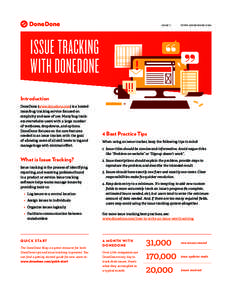 PAG E 1  WWW.DONEDONE.COM ISSUE TRACKING WITH DONEDONE