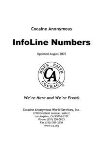 InfoLine Numbers August 2009