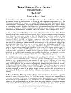 Tribal sovereignty in the United States / United States v. Lara / Indian Reorganization Act / Native American Rights Fund / Bryan v. Itasca County / Narragansett people / Supreme Court of the United States / Montana v. United States / Duro v. Reina / Law / Case law / Sovereignty