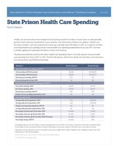 A fact sheet from The Pew Charitable Trusts and the John D. and Catherine T. MacArthur Foundation  Dec 2014 State Prison Health Care Spending North Dakota