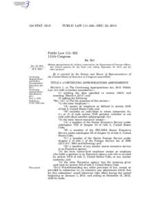 124 STAT[removed]PUBLIC LAW 111–322—DEC. 22, 2010 Public Law 111–322 111th Congress