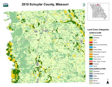 2010 Schuyler County, Missouri  Land Cover Categories AGRICULTURE  Pasture/Grass