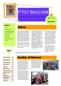 P’TIT BOUCHON Robot-Clown de Naélia Gazette d’informations de U.B.A.S.E. « Un Bouchon d’Amour Seine Essonne »  2014