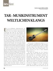 Kunst Prof. Dr. Saadat Abdullajewa Kunstwissenschaftlerin TAR - MUSIKINSTRUMENT WELTLICHEN KLANGS