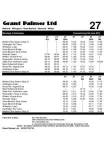 Grant Palmer Ltd  27 Bedford - Willington - Great Barford - Renhold - Wilden Mondays to Saturdays