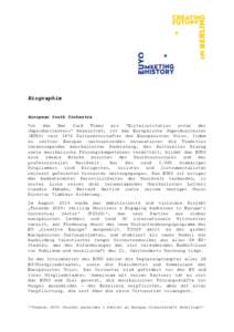 Biographie European Youth Orchestra Von der New York