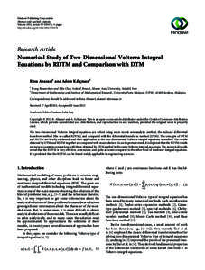 Differential equations / Dynamical systems / Partial differential equations / Multivariable calculus / Nonlinear system / Recurrence relation / Volterra integral equation / Integral equation / Trigonometric functions / Calculus / Mathematics / Mathematical analysis