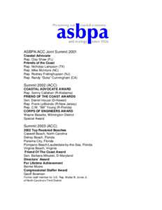 ASBPA/ACC Joint Summit 2001