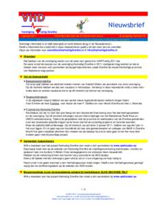 Nieuwsbrief Vereniging -veilig Drenthe  4 januari 2011