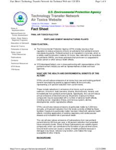 Emission standards / Technology / Air pollution in the United States / Cement / Kilns / National Emissions Standards for Hazardous Air Pollutants / Cement kiln / Air pollution / Hazardous waste / Pollution / Environment / Concrete