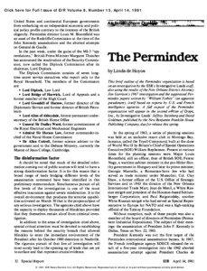 Click here for Full Issue of EIR Volume 8, Number 15, April 14, 1981 United States and continental European governments from embarking on an independent economic and polit­