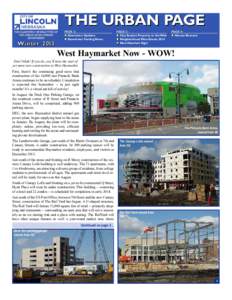 THE URBAN PAGE THE QUARTERLY NEWSLETTER OF THE URBAN DEVELOPMENT DEPARTMENT  PAGE 2: