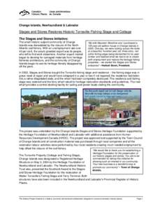 Microsoft Word - Success stories-Canada Historic Places-30May07 - NL.doc
