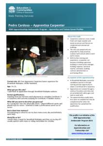 Pedro Cardoso - Apprentice Carpenter