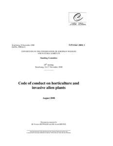 T-PVS/InfStrasbourg, 24 SeptemberInf02a_2008.doc]  CONVENTI ON ON THE CONSERVATION OF EUROPEAN WILDLIFE