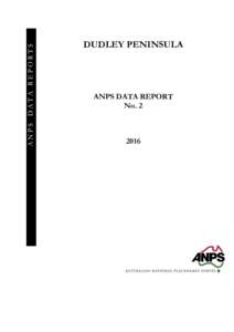 DUDLEY PENINSULA  ANPS DATA REPORT No