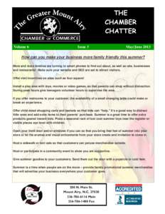 THE CHAMBER CHATTER Volume 6  Issue 3