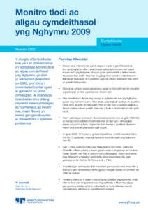 Monitro tlodi ac allgau cymdeithasol yng Nghymru 2009 Canfyddiadau Llywio newid Mehefin 2009