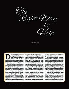 The Right Way to Help By Jeff Jay