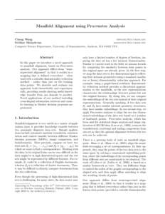 Manifold Alignment using Procrustes Analysis  Chang Wang [removed] Sridhar Mahadevan [removed]