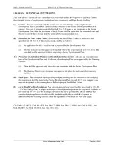 PART 2: ZONING DISTRICTS  § [removed]SU-3 Special Center Zone[removed]