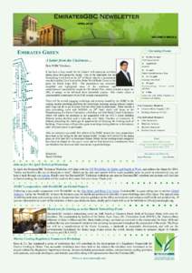 EmiratesGBC Newsletter APRIL 2014 VOLUME IV ISSUE 4  EMIRATES GREEN