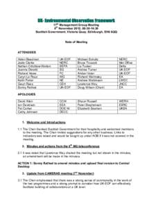 UK- Environmental Observation Framework 17th Management Group Meeting 8th November 2012, 09:30-14:30 Scottish Government, Victoria Quay, Edinburgh, EH6 6QQ Note of Meeting ATTENDEES