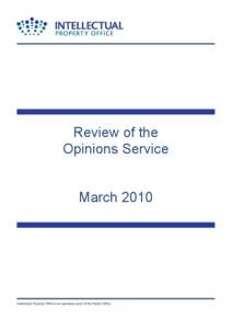 2009 Review of the Opinions Service