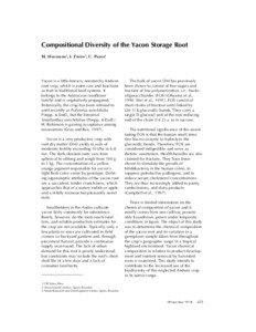 Compositional Diversity of the Yacon Storage Root M. Hermann1, I. Freire2, C. Pazos3