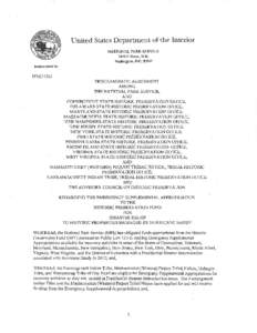 Cultural heritage / Humanities / State Historic Preservation Office / Advisory Council on Historic Preservation / National Historic Preservation Act / Historic Preservation Fund / National Park Service / Designated landmark / Historic preservation / National Register of Historic Places / Architecture