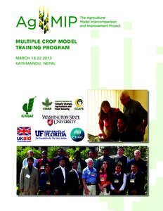 Multiple Crop Model Training Program MARCHKathmandu, Nepal  Report of the first AgMIP Multiple Crop Model Training Program