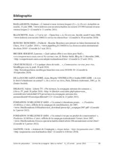 Bibliographie BAILLARGEON, Stéphane. « L’animal et nous (version longue) (2) », Le Devoir, Actualités en société, 15 juin 2009, <www.ledevoir.com/societe/actualites-en-societe[removed]l-animal-et-nousversion-longu