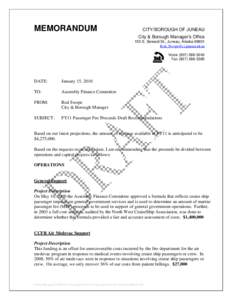MEMORANDUM  CITY/BOROUGH OF JUNEAU City & Borough Manager’s Office 155 S. Seward St., Juneau, Alaska[removed]removed]