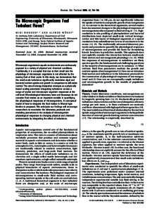 Environ. Sci. Technol. 2009, 43, 764–768  Do Microscopic Organisms Feel Turbulent Flows? ¨ EST‡ M I K I H O N D Z O * ,† A N D A L F R E D W U