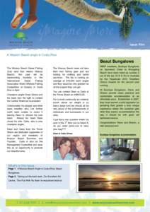 Issue Five A Mission Beach angle in Costa Rica Beaut Bungalows The Mission Beach Game Fishing Club (and that means Mission