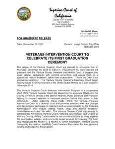 Microsoft Word - PRESS RELEASE - VETERANS COURT GRADUATION[removed]Veterans Court-final.docx