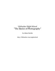 Lifehacker Night School  