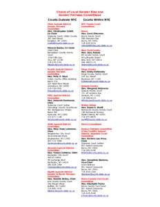 Chairs of Local Gender Bias and Gender Fairness Committees Courts Outside NYC Third Judicial District Gender Fairness Committee