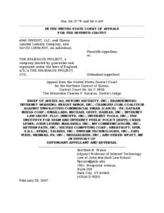 Nos[removed]and[removed]IN THE UNITED STATE COURT OF APPEALS FOR THE SEVENTH CIRCUIT e360 INSIGHT, LLC, and Illinois Limited Liability Company, and DAVID LINHARDT, an individual,