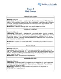 Microsoft Word - Math Games - Grade 1.docx