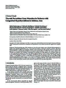 Medicine / Thyroid peroxidase / Thyroid / Hypothyroidism / Congenital hypothyroidism / Dual oxidase 2 / Pendrin / Thyroid disease / Health / Anatomy