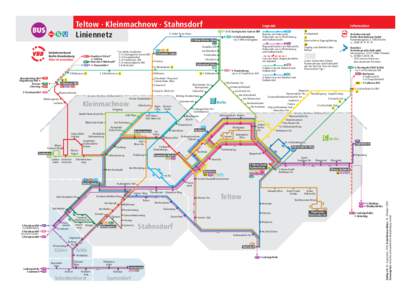 Teltow · Kleinmachnow · Stahnsdorf Liniennetz Legende X10