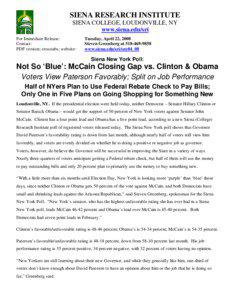 John McCain / Republican National Convention / Hillary Rodham Clinton / David Paterson / United States presidential election / John McCain presidential campaign / Nationwide opinion polling for the United States presidential election / United States / Barack Obama / International Republican Institute