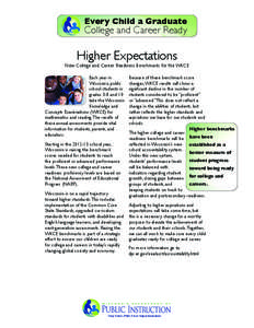 Every Child a Graduate  College and Career Ready Higher Expectations