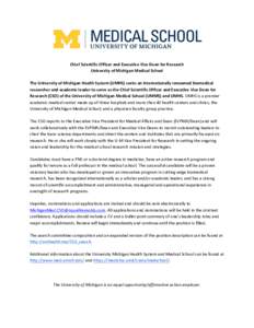 UMHS / University of Michigan / Dean / V-12 Navy College Training Program / University of Michigan Health System / Education / Michigan