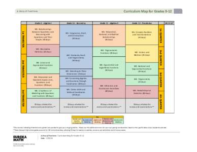 Curriculum Map for GradesA Story of Functions Grade 9 - Algebra I