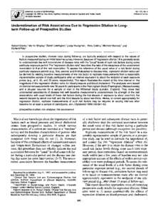 American Journal of Epidemiology Copyright O 1999 by The Johns HopWns University School of Hygiene and Public Health ADrightsreserved Vo). 150, No. 4 Printed hi U.S.A