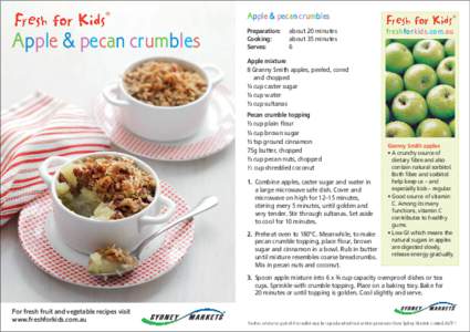 ®  Apple & pecan crumbles Apple & pecan crumbles Preparation: