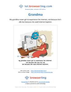 Grandma - Webcomic about web developers, programmers and browsers